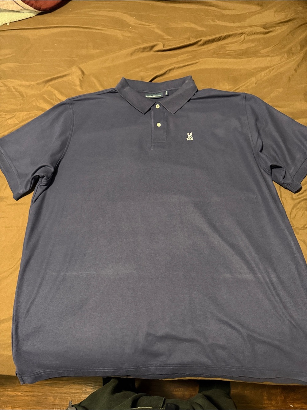Psycho Bunny Men's Navy Polo with Embroidered Bunny